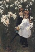 John Singer Sargent Garden Study of the Vickers Children oil